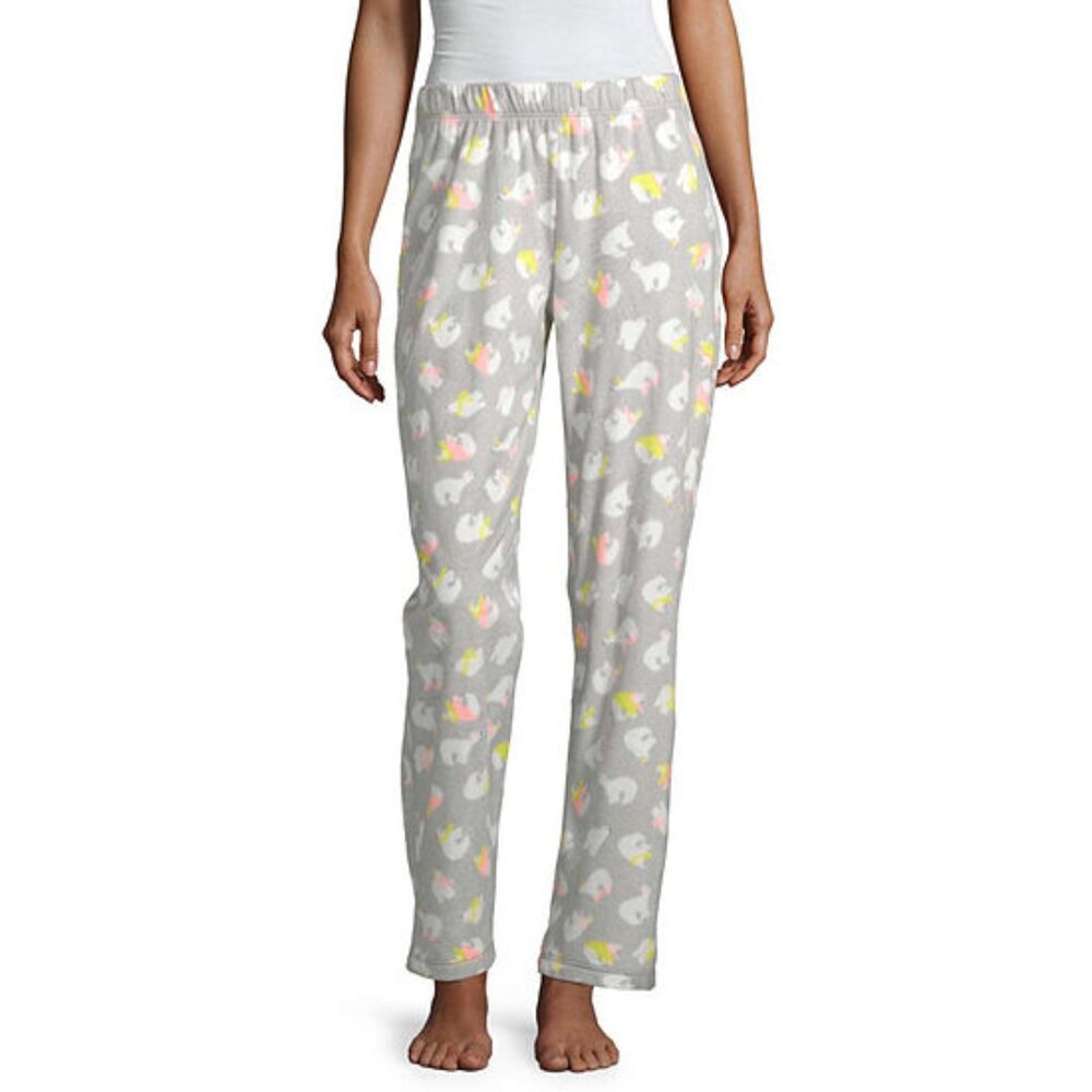 Sleep Chic Women's “Gray Bears" Micro-fleece Pajama Lounge Pants NWT $24 M & L